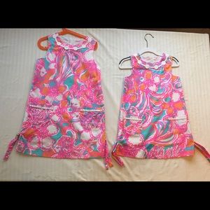 Lily Pulitzer pink /orange pattern poplin dresses